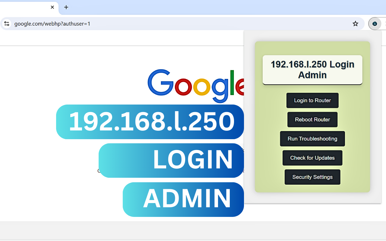 192.168.l.250 Login Admin chrome谷歌浏览器插件_扩展第1张截图