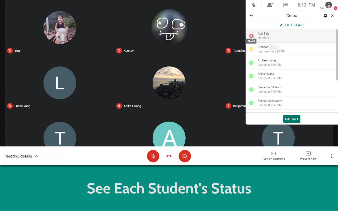 Attendance for Google Meet™ chrome谷歌浏览器插件_扩展第1张截图