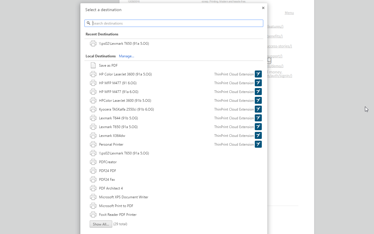 ThinPrint Cloud Extension chrome谷歌浏览器插件_扩展第3张截图