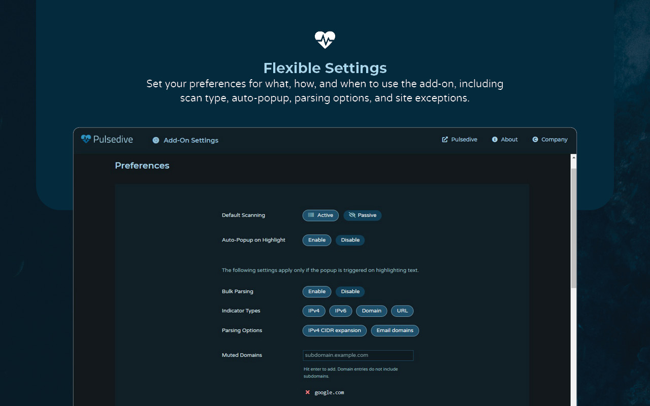 Pulsedive Threat Intelligence chrome谷歌浏览器插件_扩展第2张截图