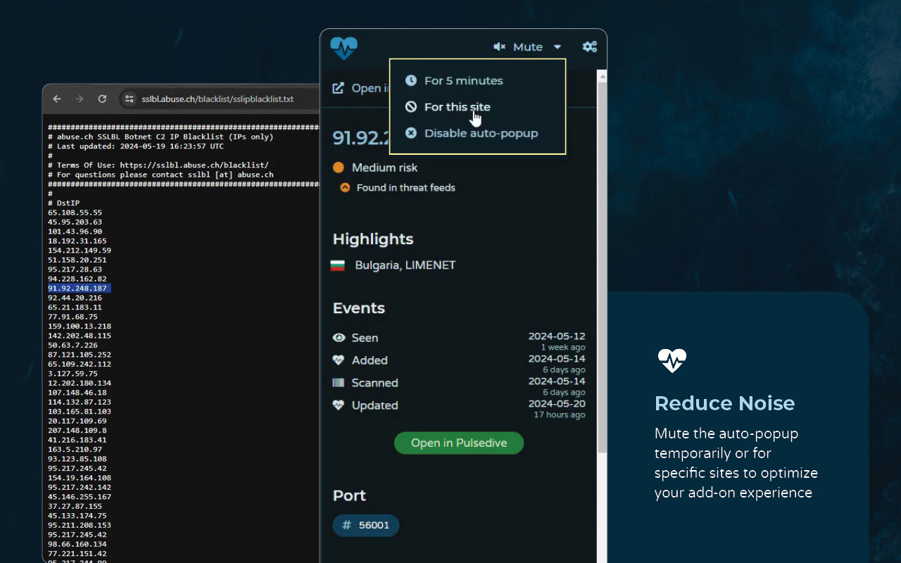 Pulsedive Threat Intelligence chrome谷歌浏览器插件_扩展第4张截图