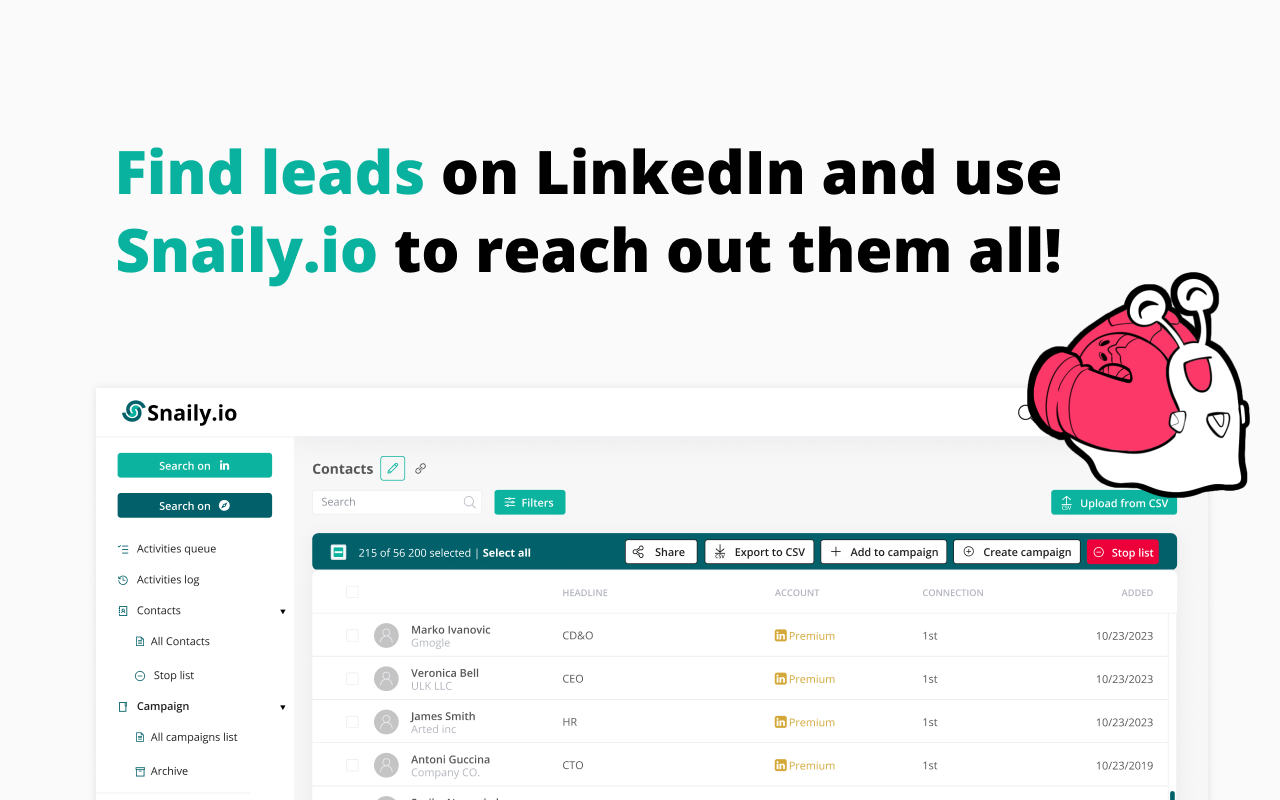 Snaily for LinkedIn™ Auto Connect chrome谷歌浏览器插件_扩展第1张截图