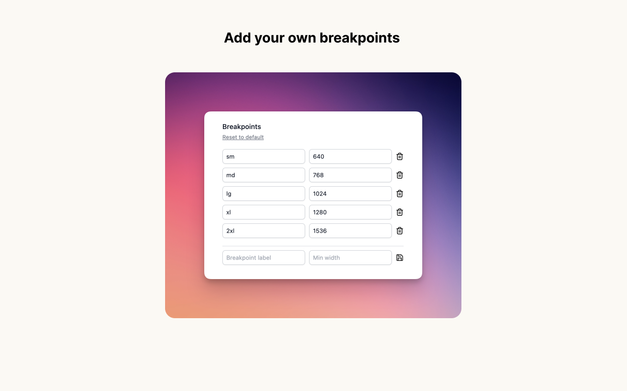 Tailwind responsive breakpoint display chrome谷歌浏览器插件_扩展第2张截图