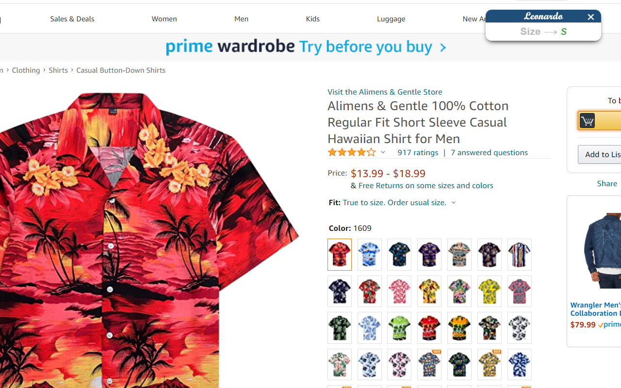 Leonardo: Size Fitting for Apparel & Clothing chrome谷歌浏览器插件_扩展第3张截图