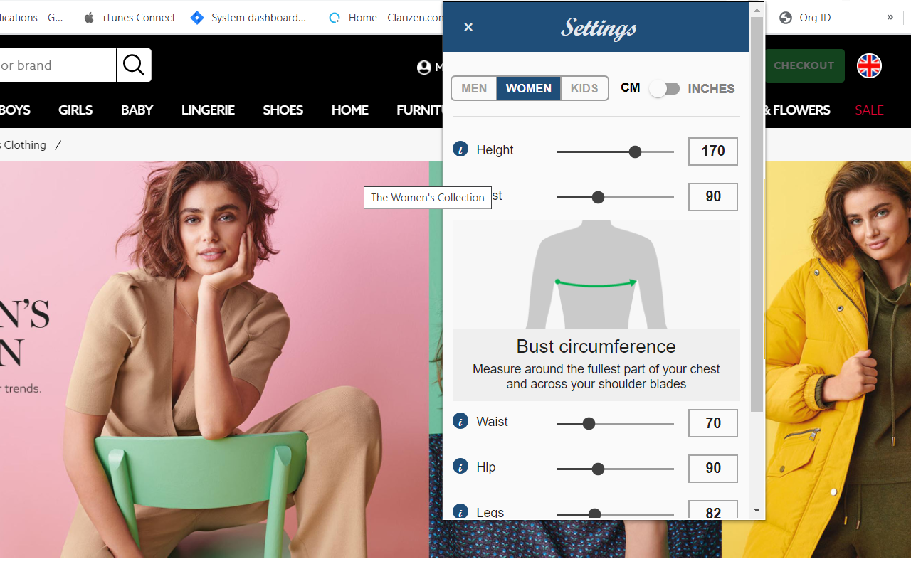Leonardo: Size Fitting for Apparel & Clothing chrome谷歌浏览器插件_扩展第4张截图