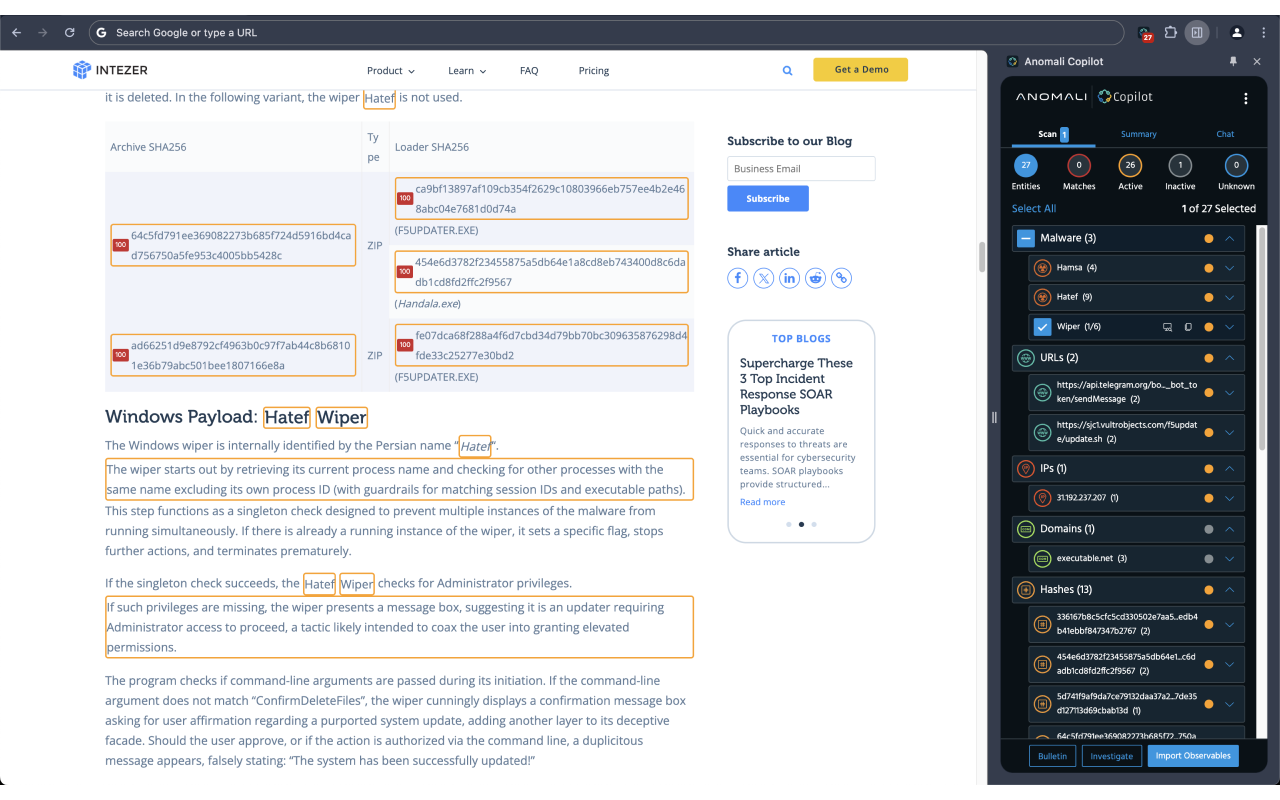 Anomali Copilot chrome谷歌浏览器插件_扩展第2张截图