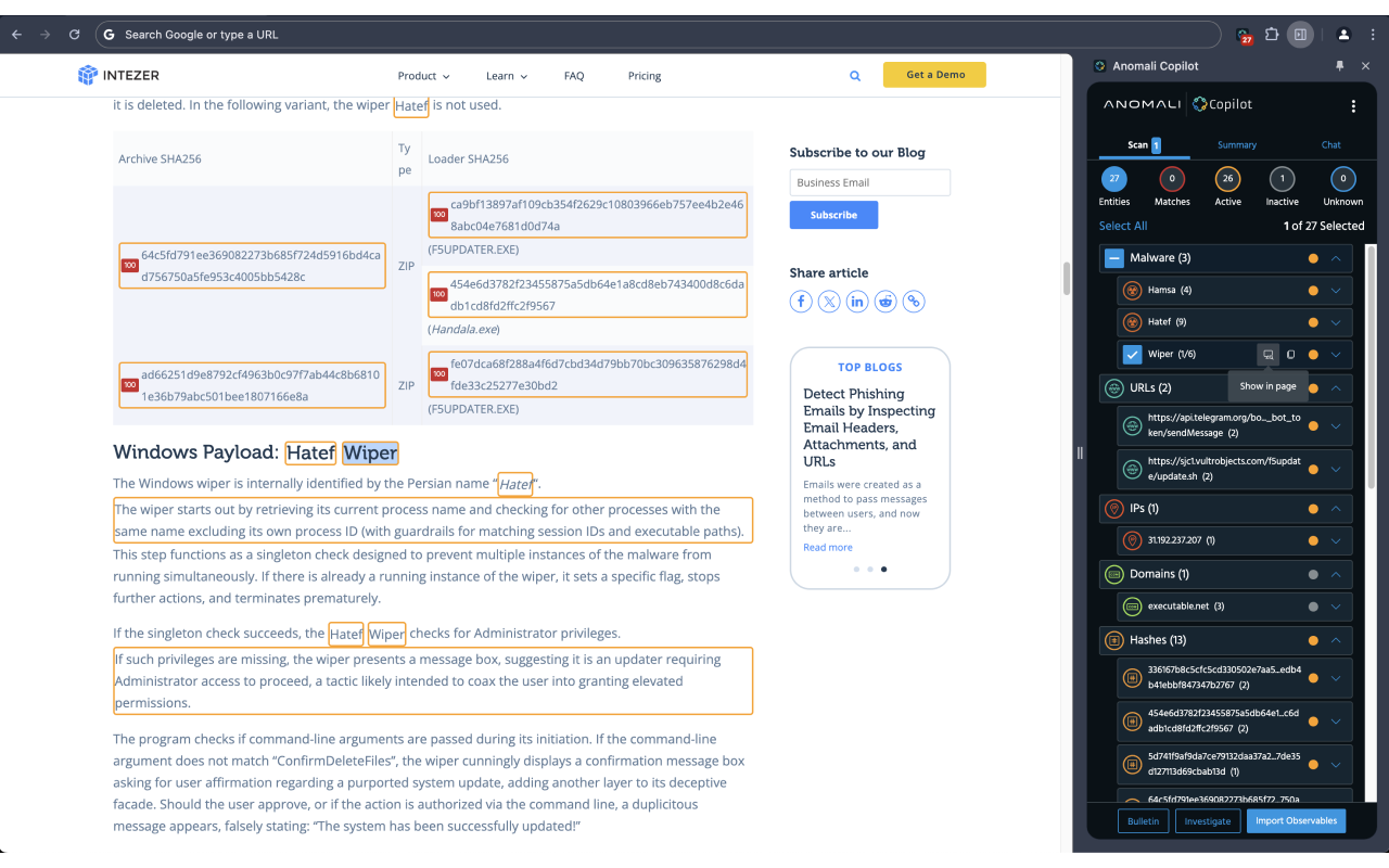 Anomali Copilot chrome谷歌浏览器插件_扩展第3张截图
