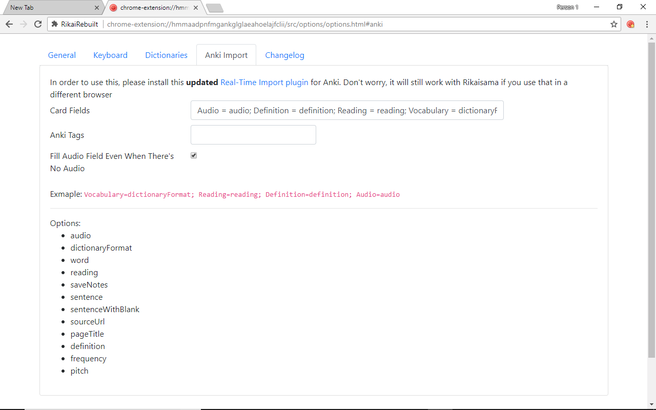 RikaiRebuilt chrome谷歌浏览器插件_扩展第2张截图