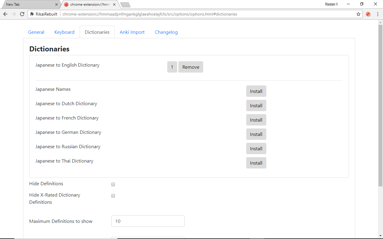 RikaiRebuilt chrome谷歌浏览器插件_扩展第3张截图