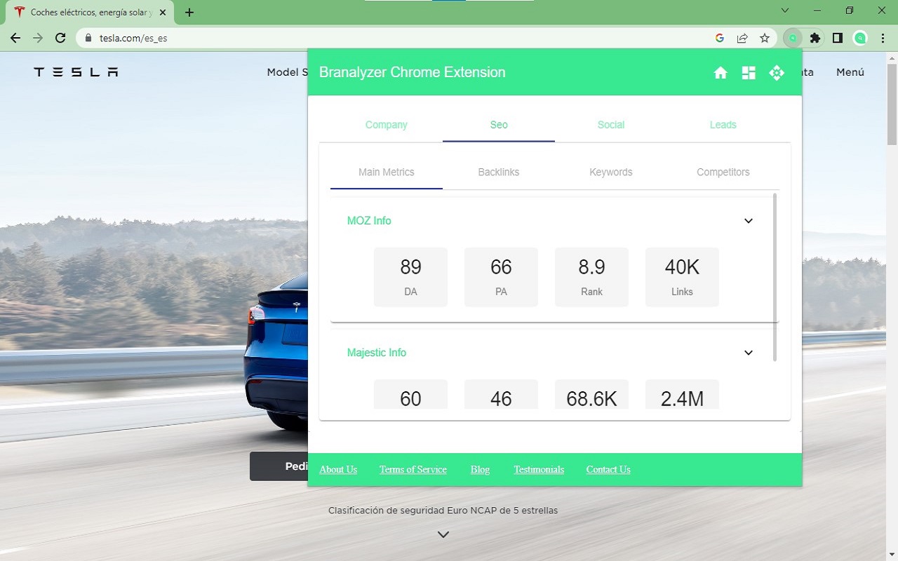 Branalyzer Brand's Instant Analyzer chrome谷歌浏览器插件_扩展第2张截图
