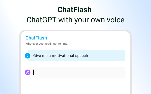ChatFlash – ChatGPT with your own voice chrome谷歌浏览器插件_扩展第3张截图