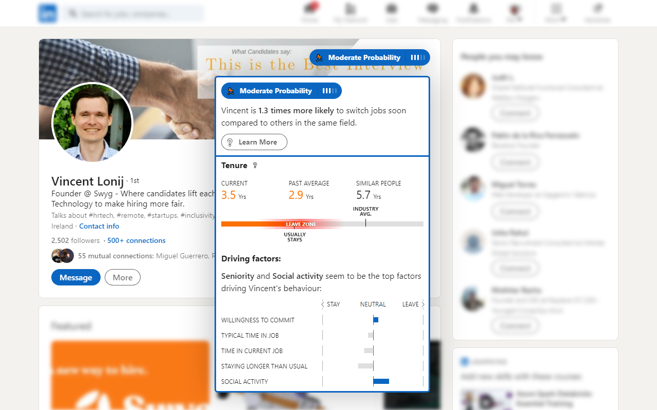 NextHop - LinkedIn Profile Insights (by Swyg) chrome谷歌浏览器插件_扩展第2张截图