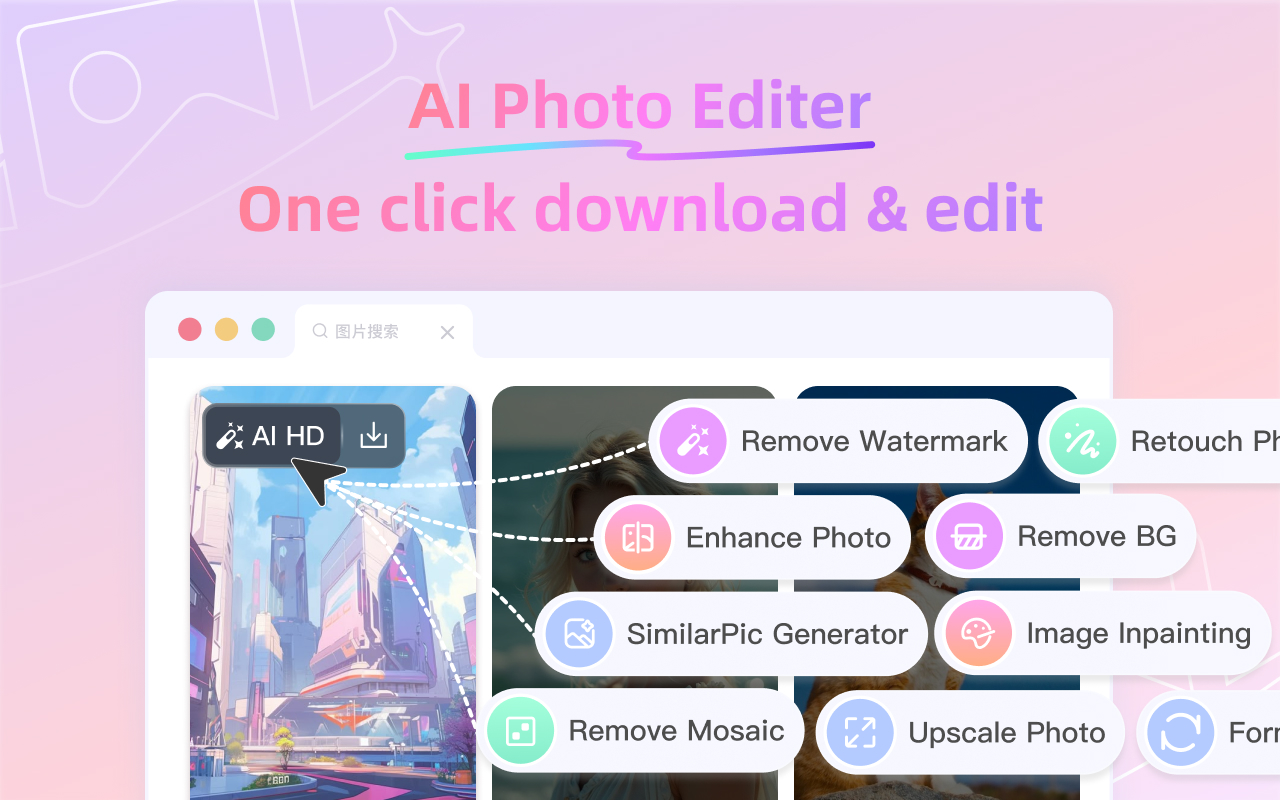 Picfree：AI Image Watermark Remover & Downloader chrome谷歌浏览器插件_扩展第1张截图