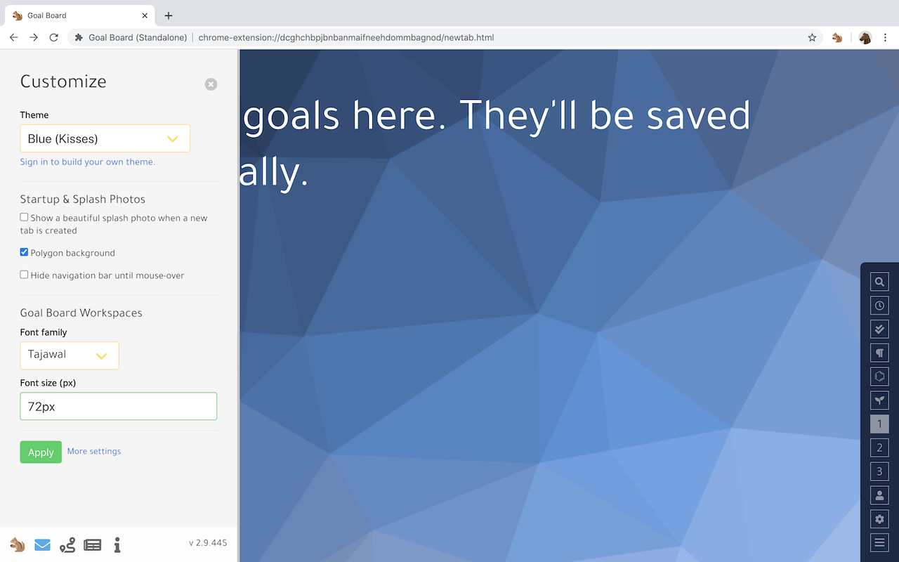 Goal Board chrome谷歌浏览器插件_扩展第5张截图