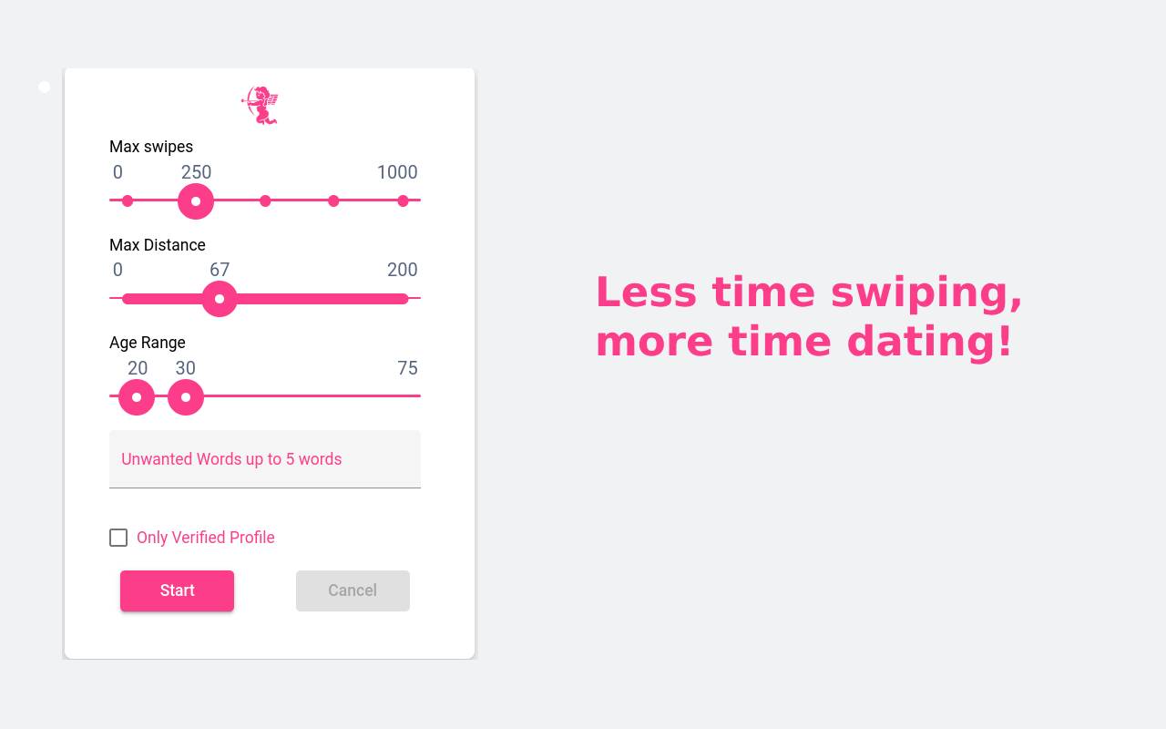 SwipeMate Tinder Auto Swiper chrome谷歌浏览器插件_扩展第1张截图