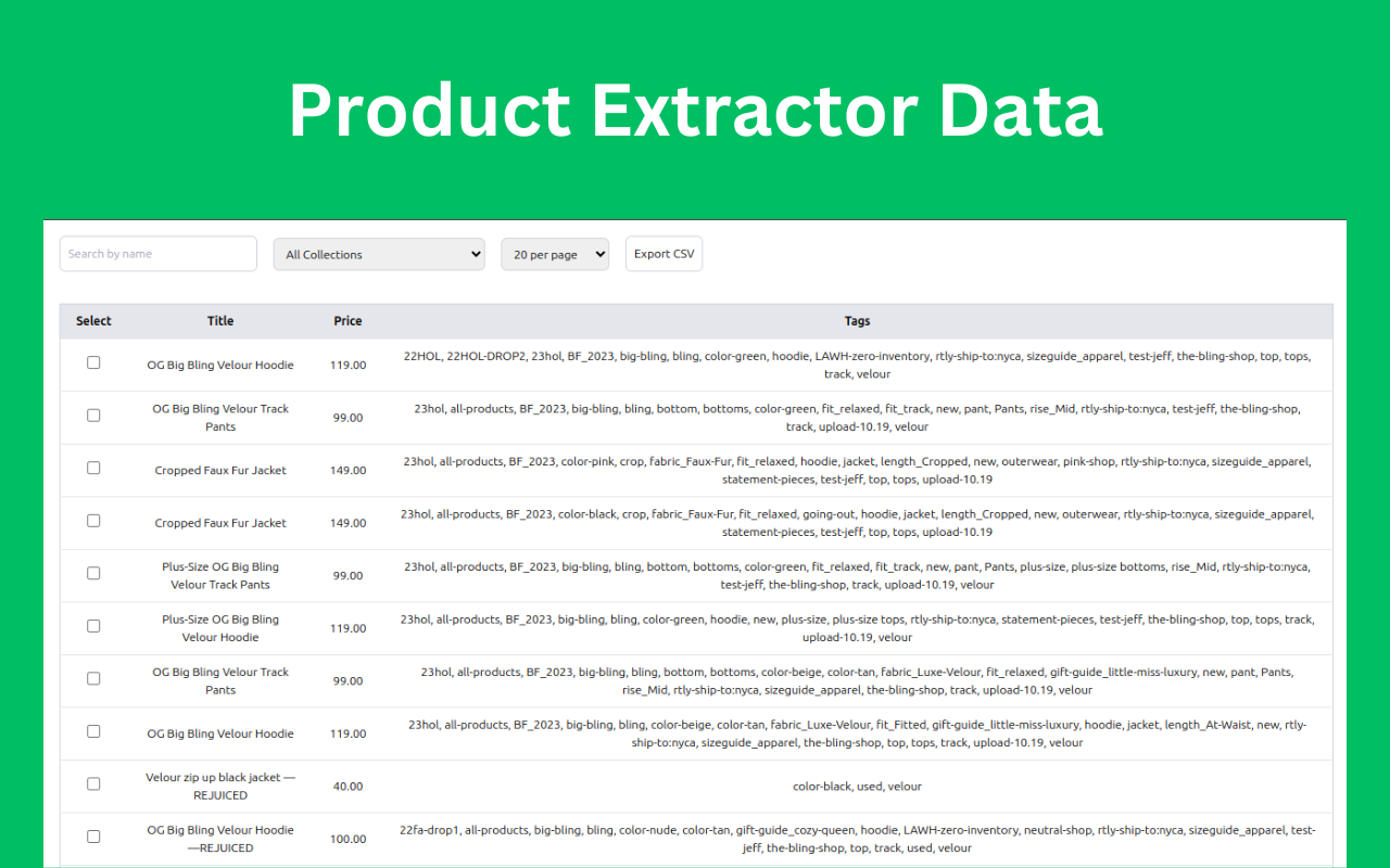 Shopify Product Extractor chrome谷歌浏览器插件_扩展第2张截图