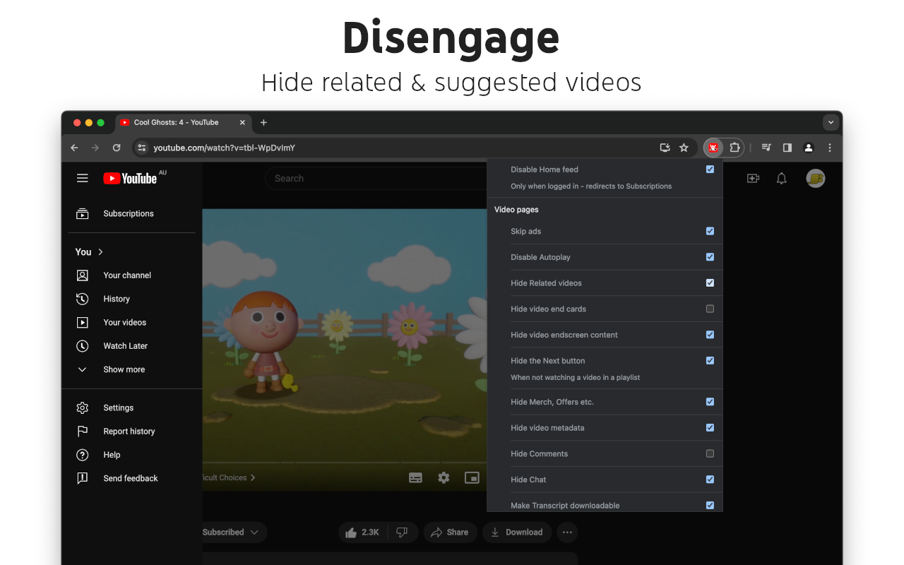 YouTube 控制面板 chrome谷歌浏览器插件_扩展第3张截图