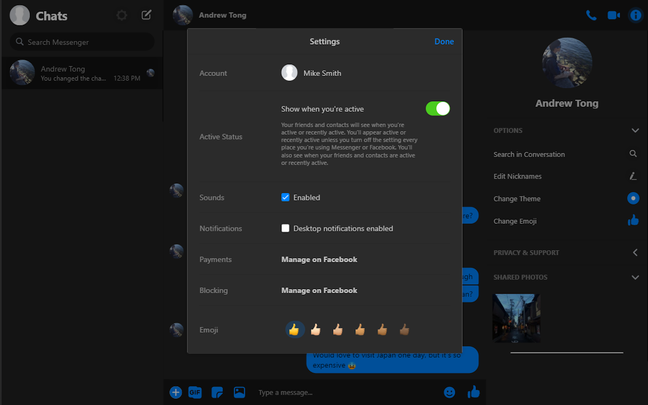 Nightmode Messenger chrome谷歌浏览器插件_扩展第1张截图