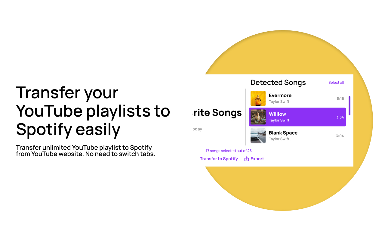 Youfy - YouTube to Spotify chrome谷歌浏览器插件_扩展第2张截图