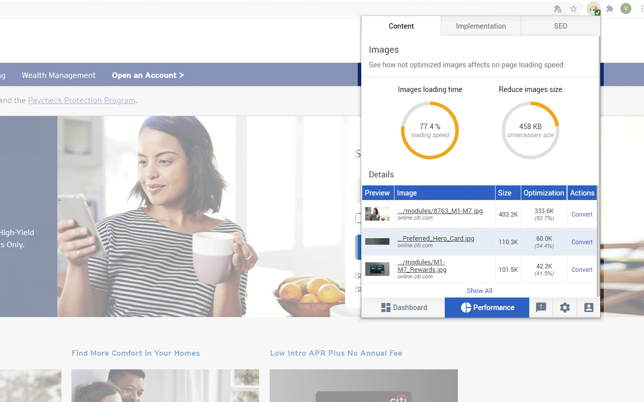 PageOptimus - website speed optimizer chrome谷歌浏览器插件_扩展第4张截图