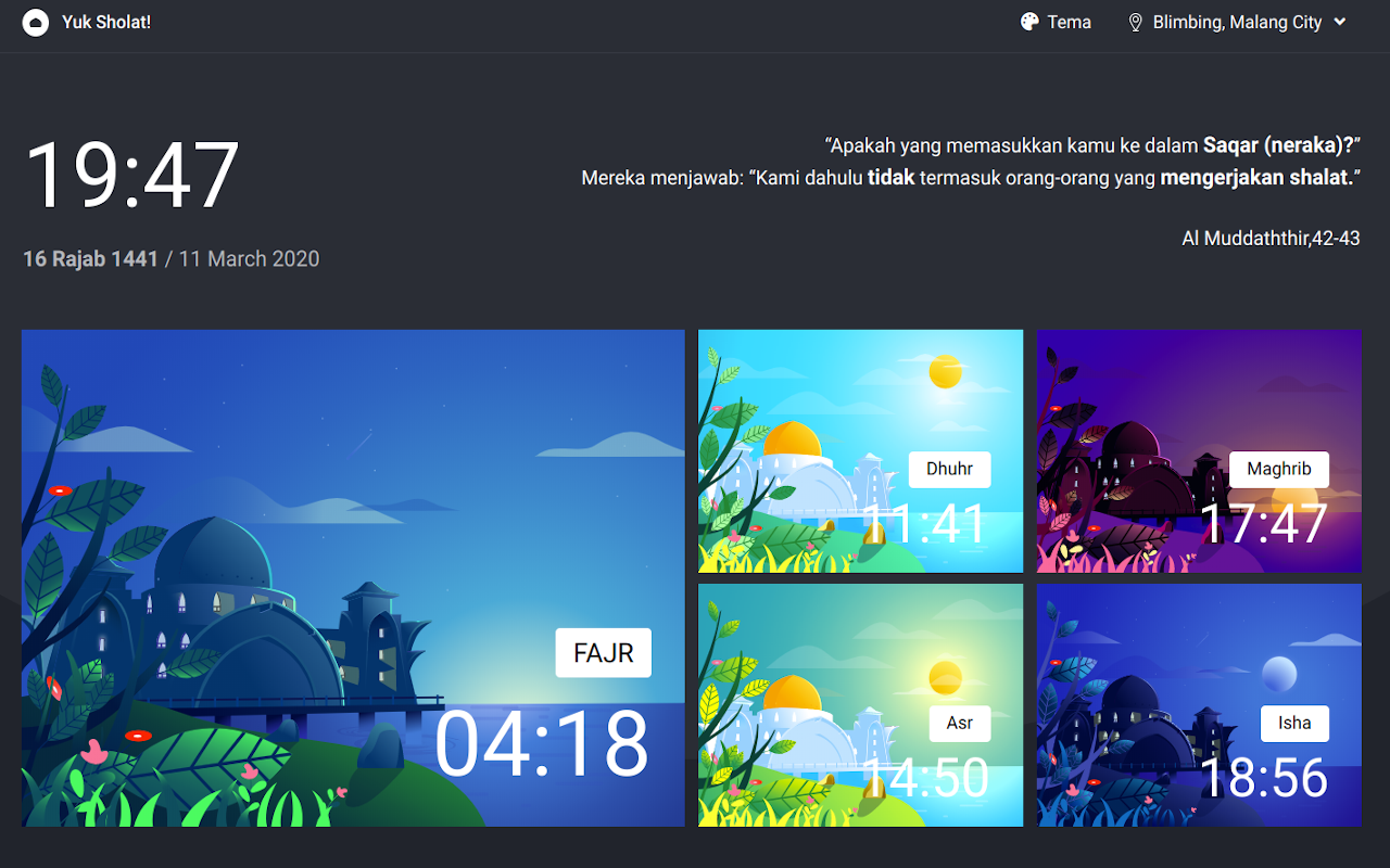 Yuk Sholat! chrome谷歌浏览器插件_扩展第1张截图