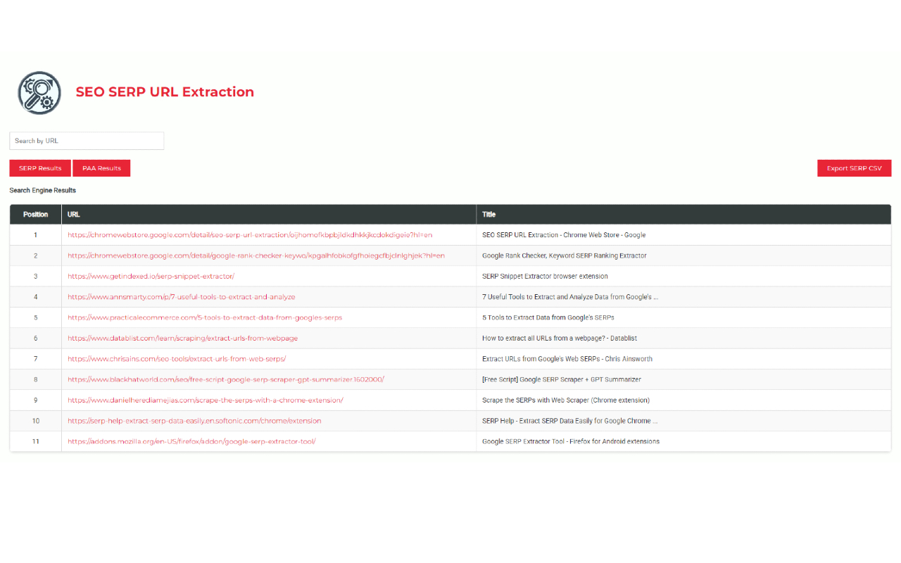 SEO SERP Extraction Tool chrome谷歌浏览器插件_扩展第1张截图