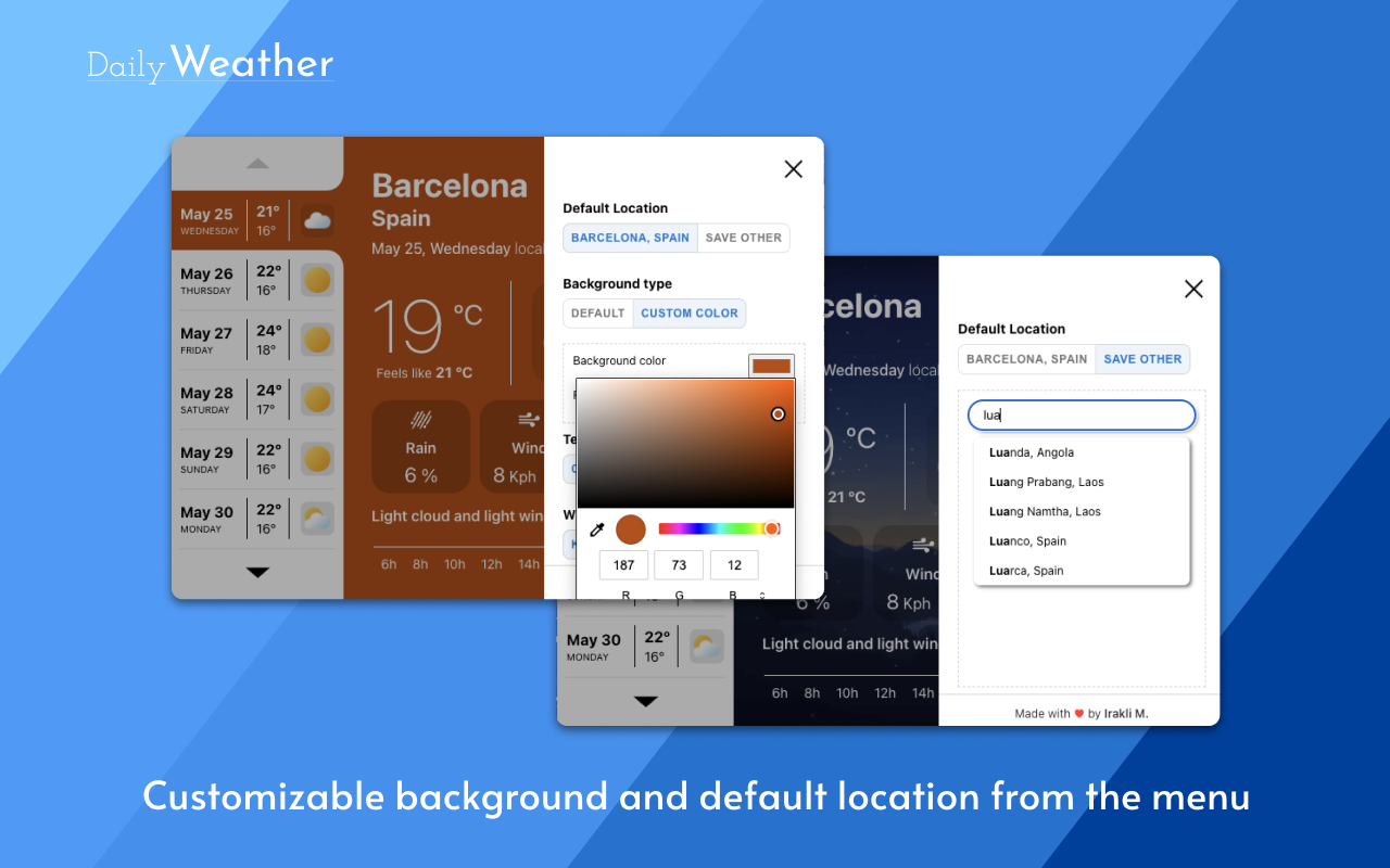 Daily Weather Forecast chrome谷歌浏览器插件_扩展第3张截图