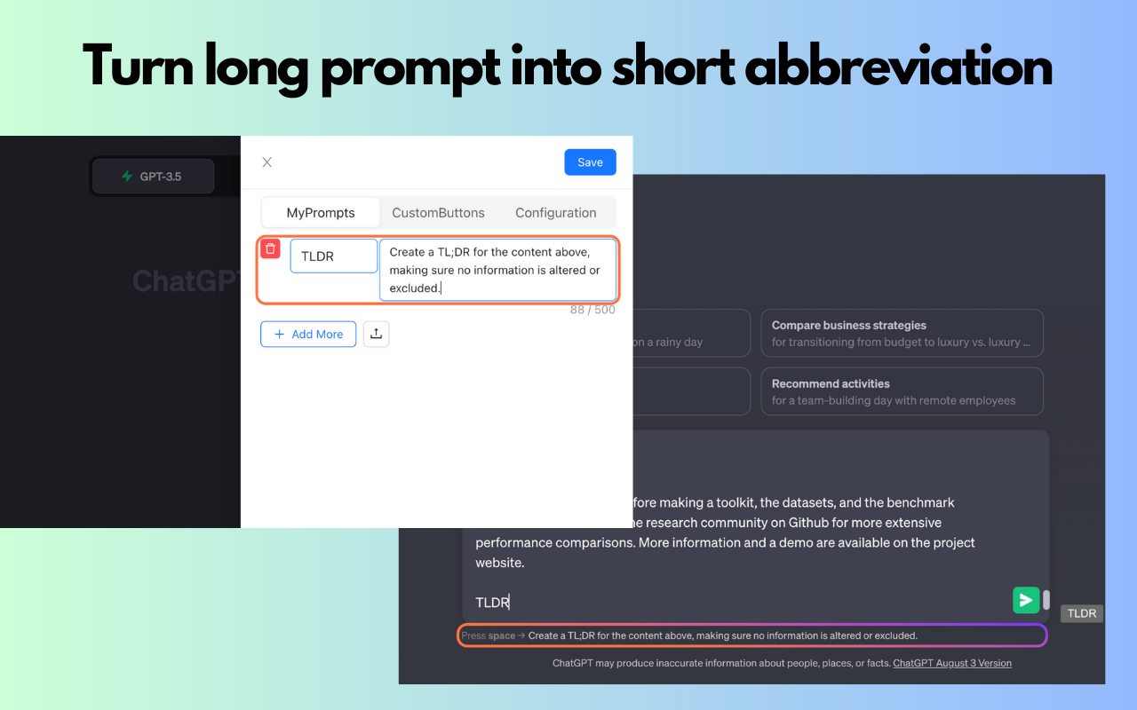 PromptSnippet chrome谷歌浏览器插件_扩展第1张截图