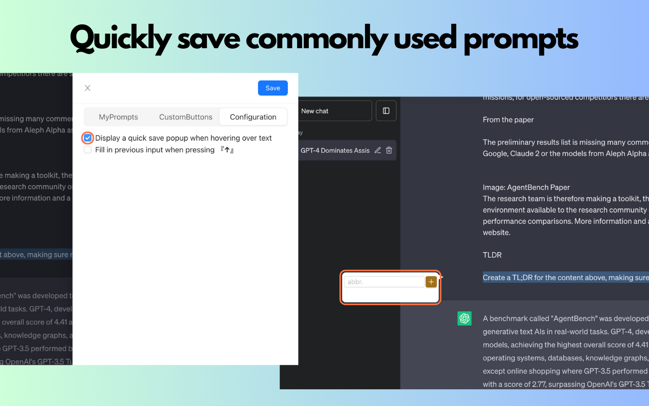 PromptSnippet chrome谷歌浏览器插件_扩展第2张截图