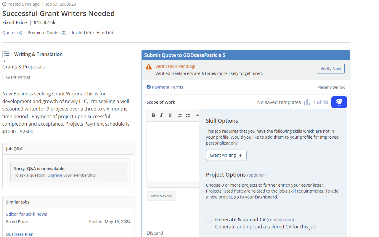 ProposalBot (formerly Upwork Cover Letter Job AI) chrome谷歌浏览器插件_扩展第3张截图