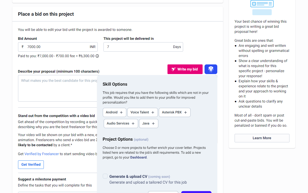 ProposalBot (formerly Upwork Cover Letter Job AI) chrome谷歌浏览器插件_扩展第5张截图