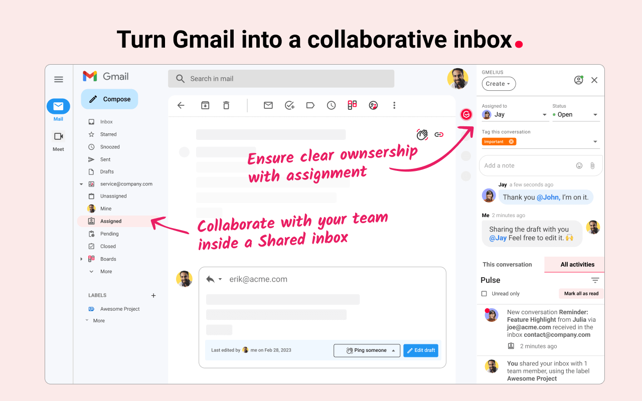 Gmelius为Gmail: 共享收件箱、标签、自动化和分析 chrome谷歌浏览器插件_扩展第4张截图