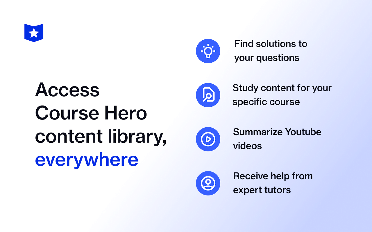 Course Hero: AI Study Assistant chrome谷歌浏览器插件_扩展第4张截图