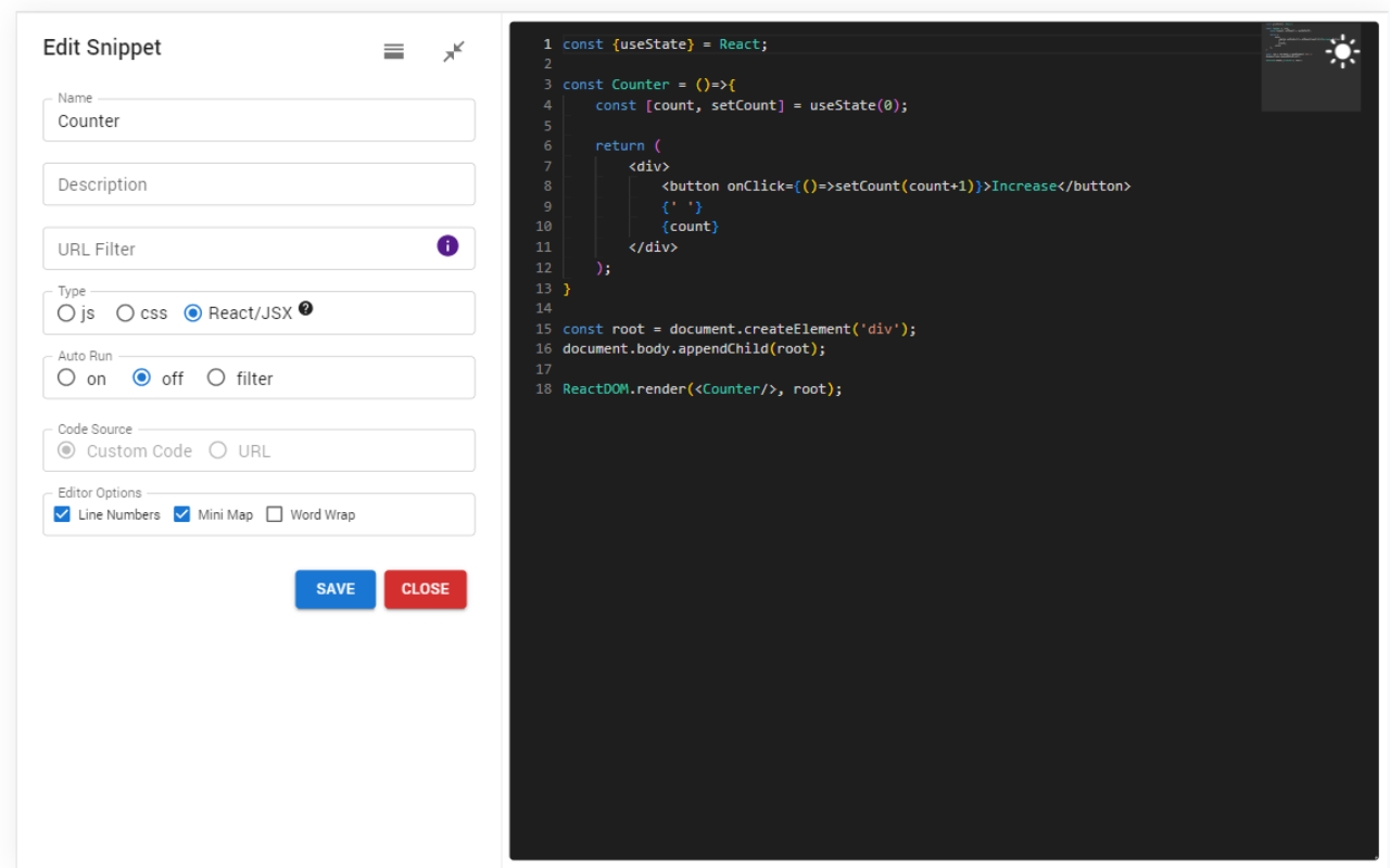 Inject Code chrome谷歌浏览器插件_扩展第2张截图