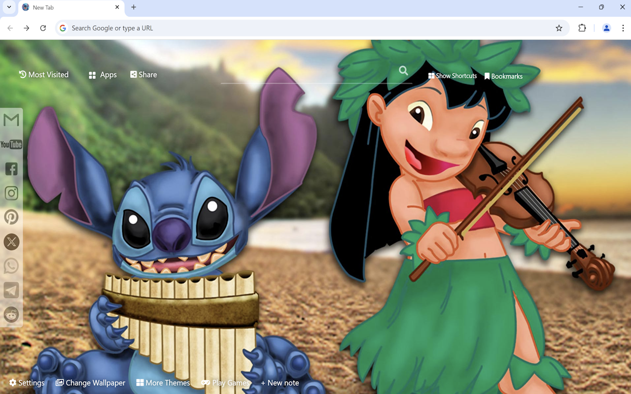 Lilo And Stitch Wallpaper chrome谷歌浏览器插件_扩展第1张截图