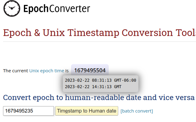 Epoch Converter chrome谷歌浏览器插件_扩展第2张截图