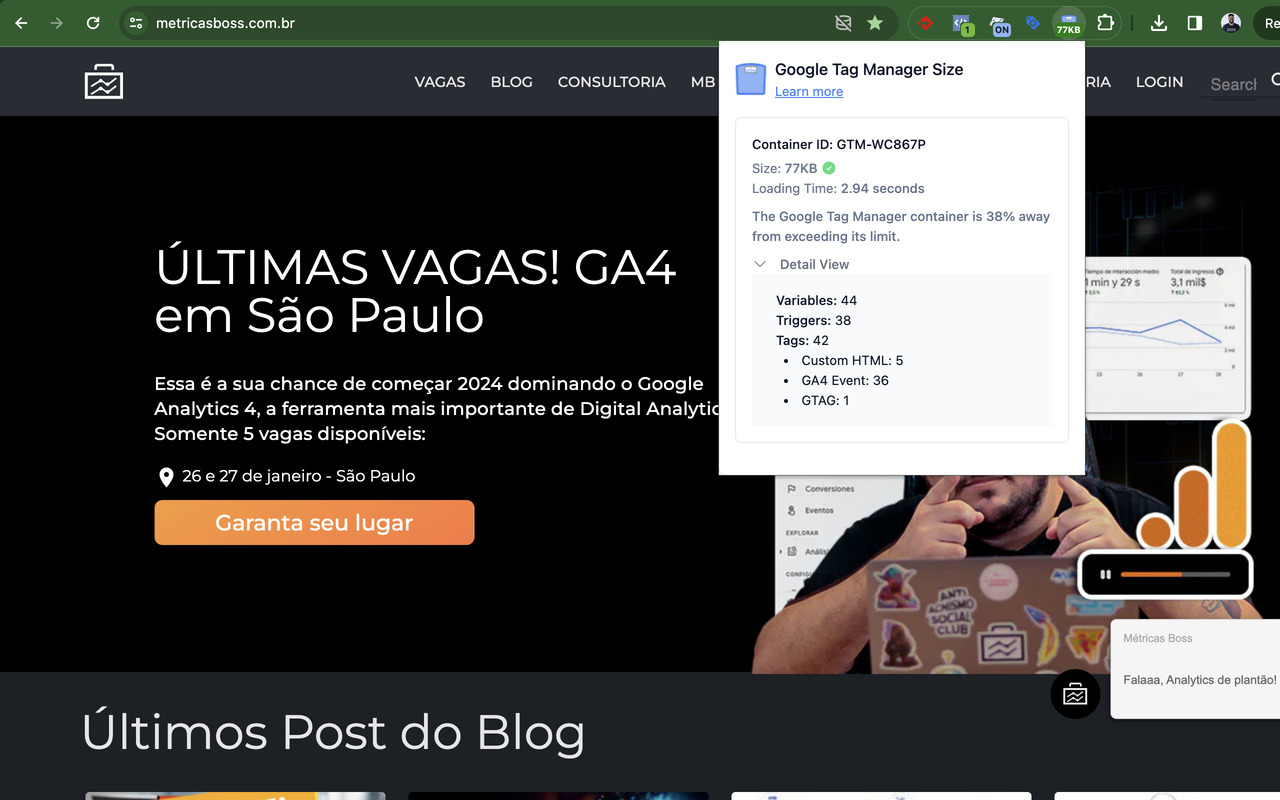 Get Google Tag Manager Size chrome谷歌浏览器插件_扩展第2张截图