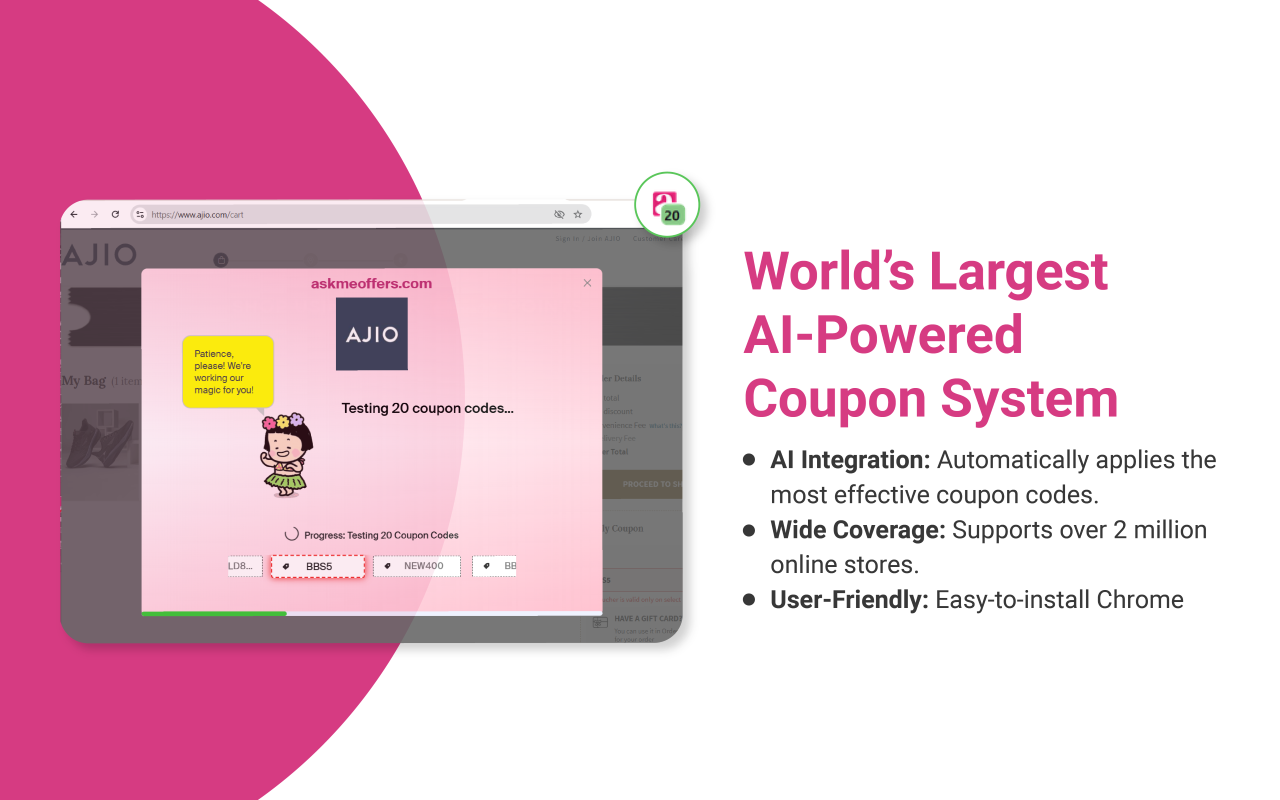 AskmeOffers AI: Automatically Applies Coupons, Promo Codes & Offers chrome谷歌浏览器插件_扩展第2张截图