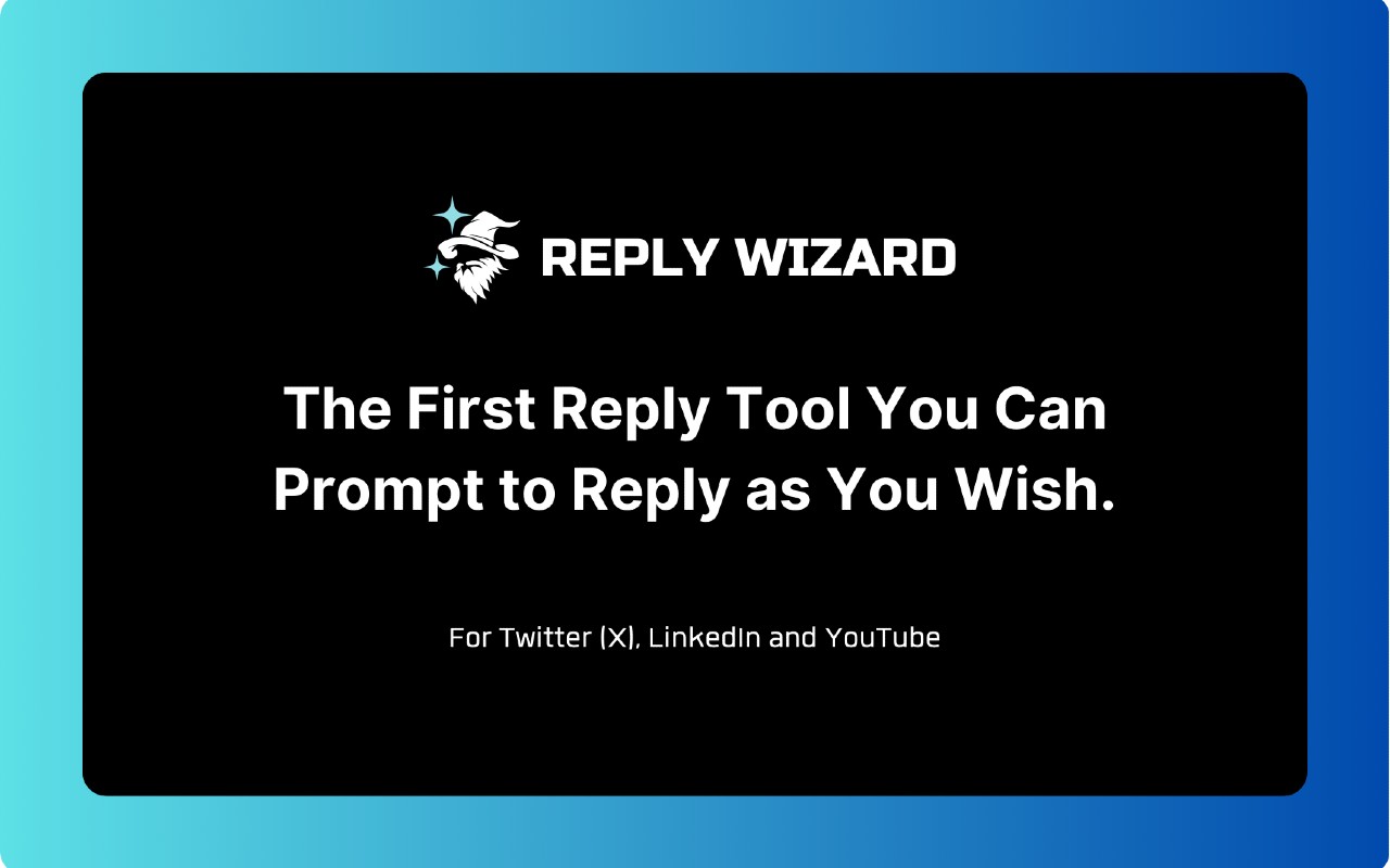 Reply Wizard - Customizable AI Reply Generator for Twitter and LinkedIn chrome谷歌浏览器插件_扩展第1张截图