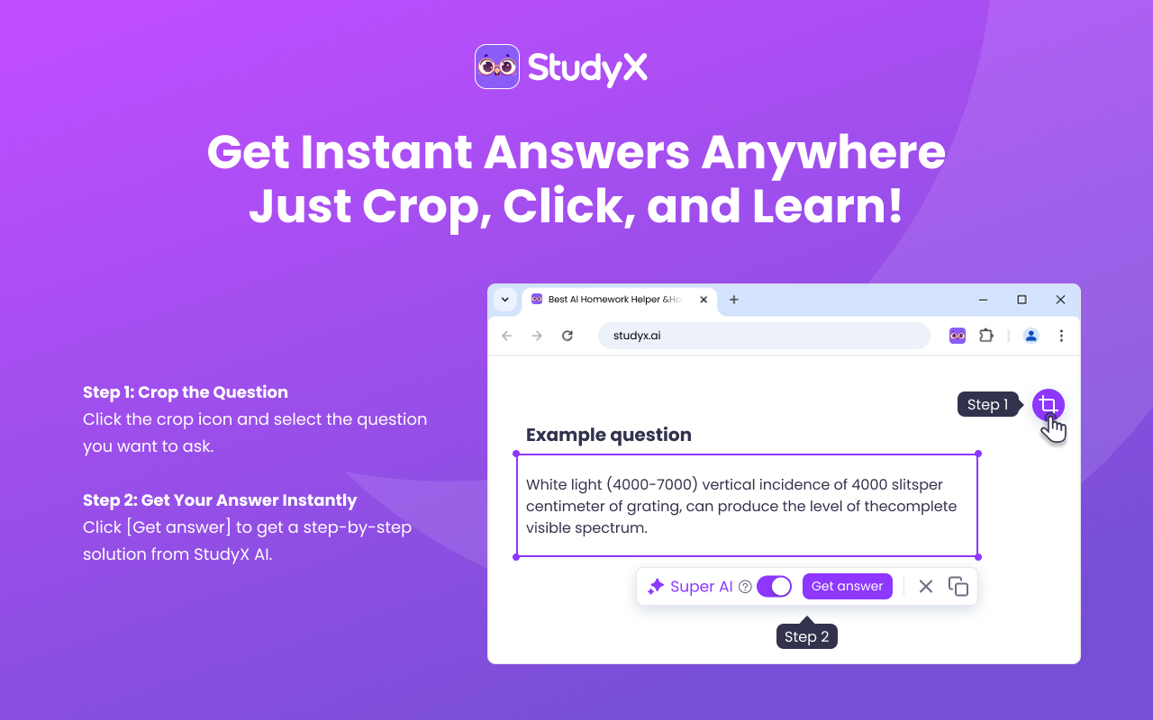 StudyX: AI Homework Helper chrome谷歌浏览器插件_扩展第1张截图