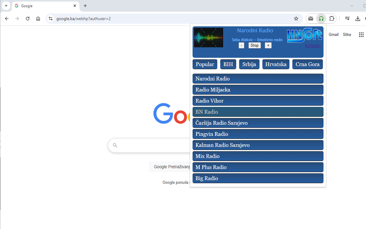 Balkan Radio Stanice chrome谷歌浏览器插件_扩展第1张截图