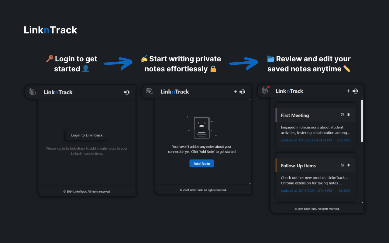 LinknTrack - Notes for LinkedIn Profiles chrome谷歌浏览器插件_扩展第5张截图