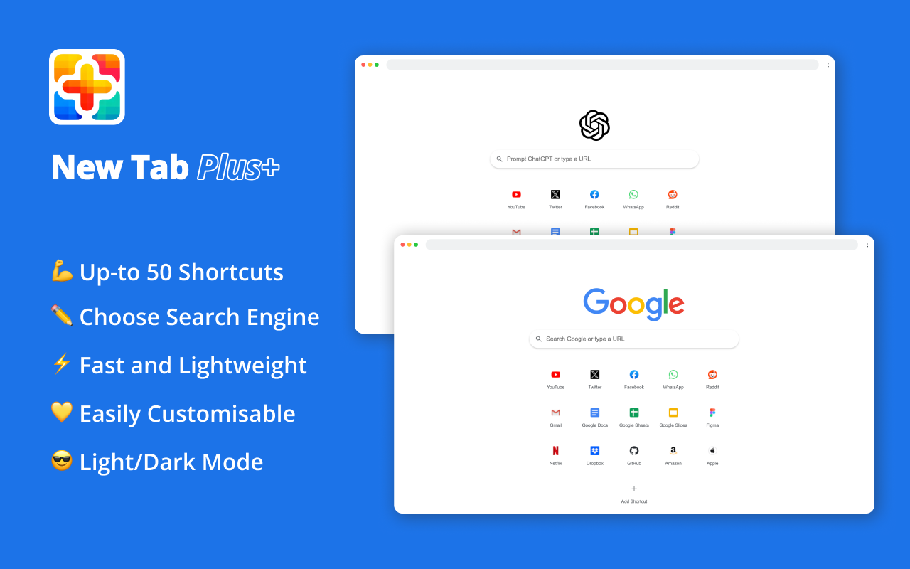 New Tab Plus chrome谷歌浏览器插件_扩展第2张截图