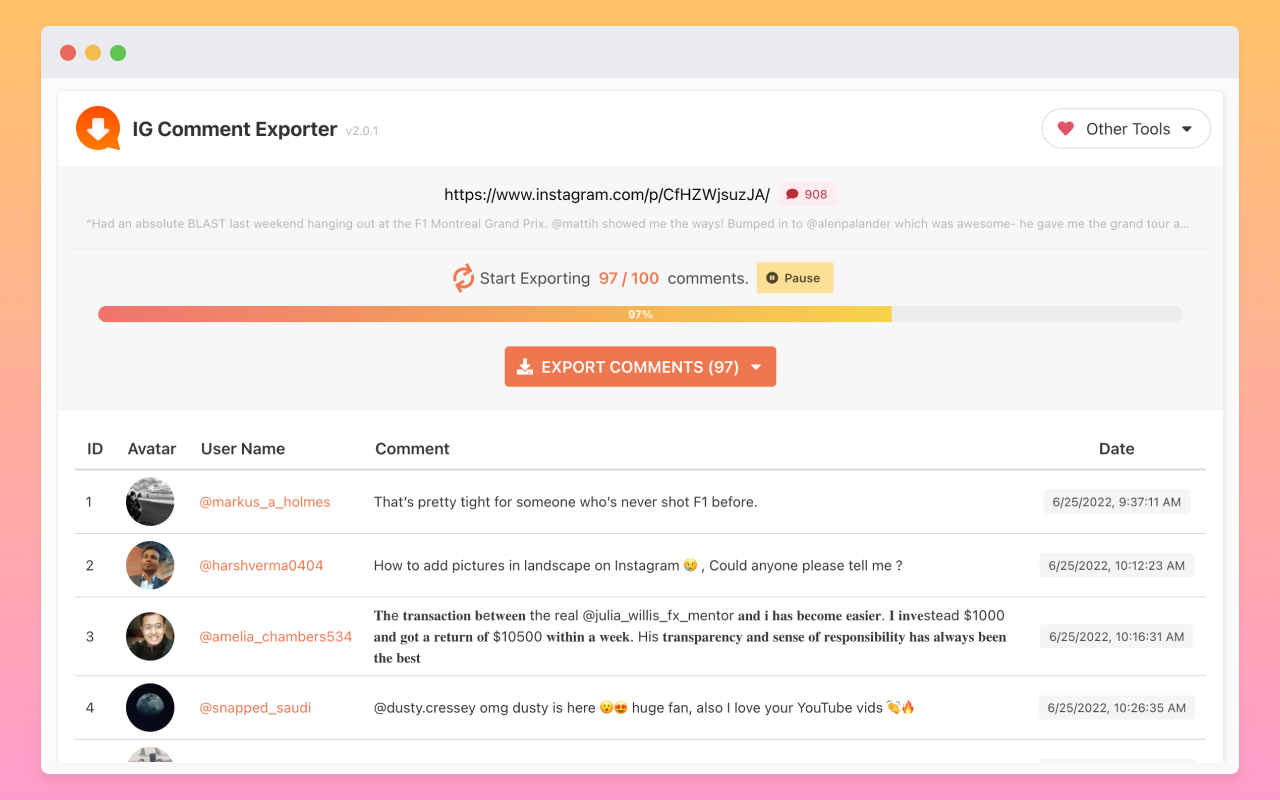Comments Exporter chrome谷歌浏览器插件_扩展第4张截图