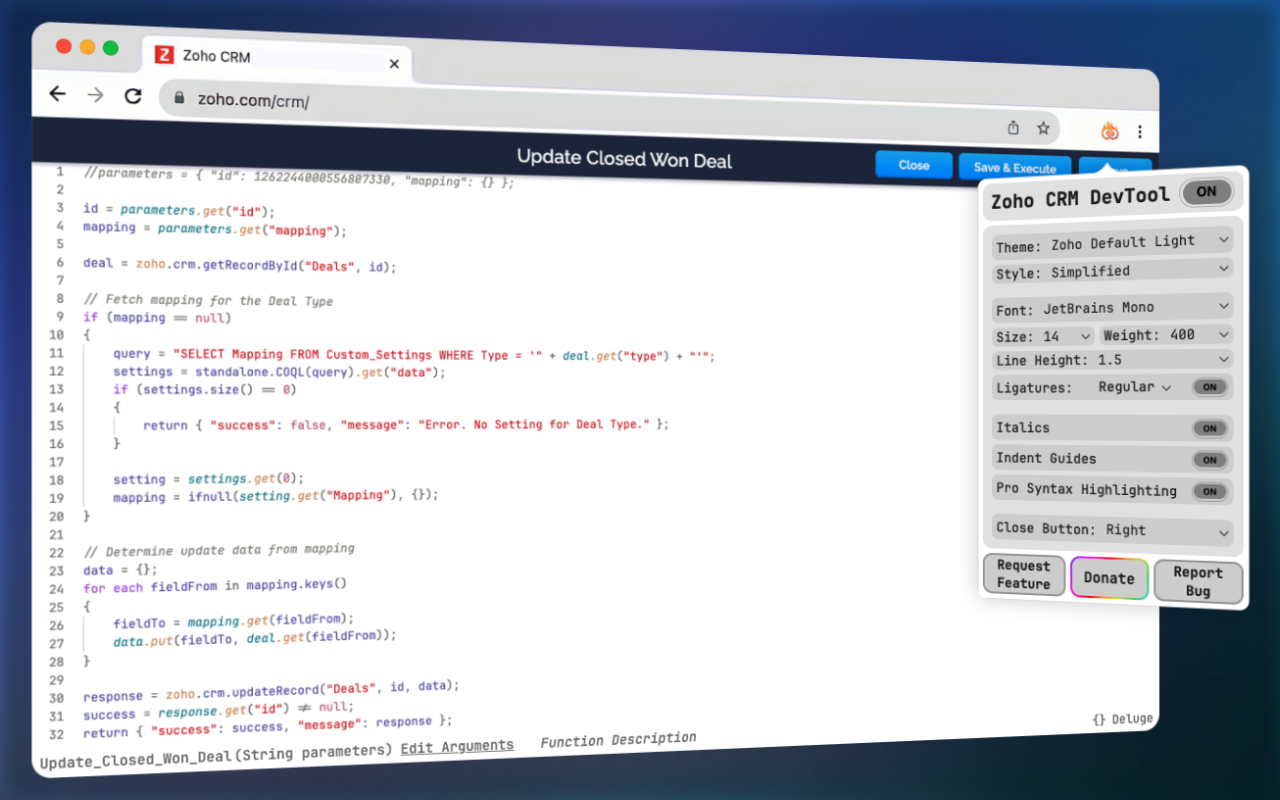 Zoho CRM DevTool chrome谷歌浏览器插件_扩展第1张截图