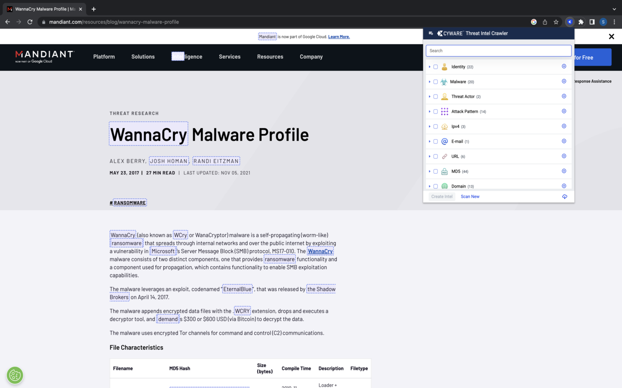 Cyware Threat Intel Crawler chrome谷歌浏览器插件_扩展第1张截图