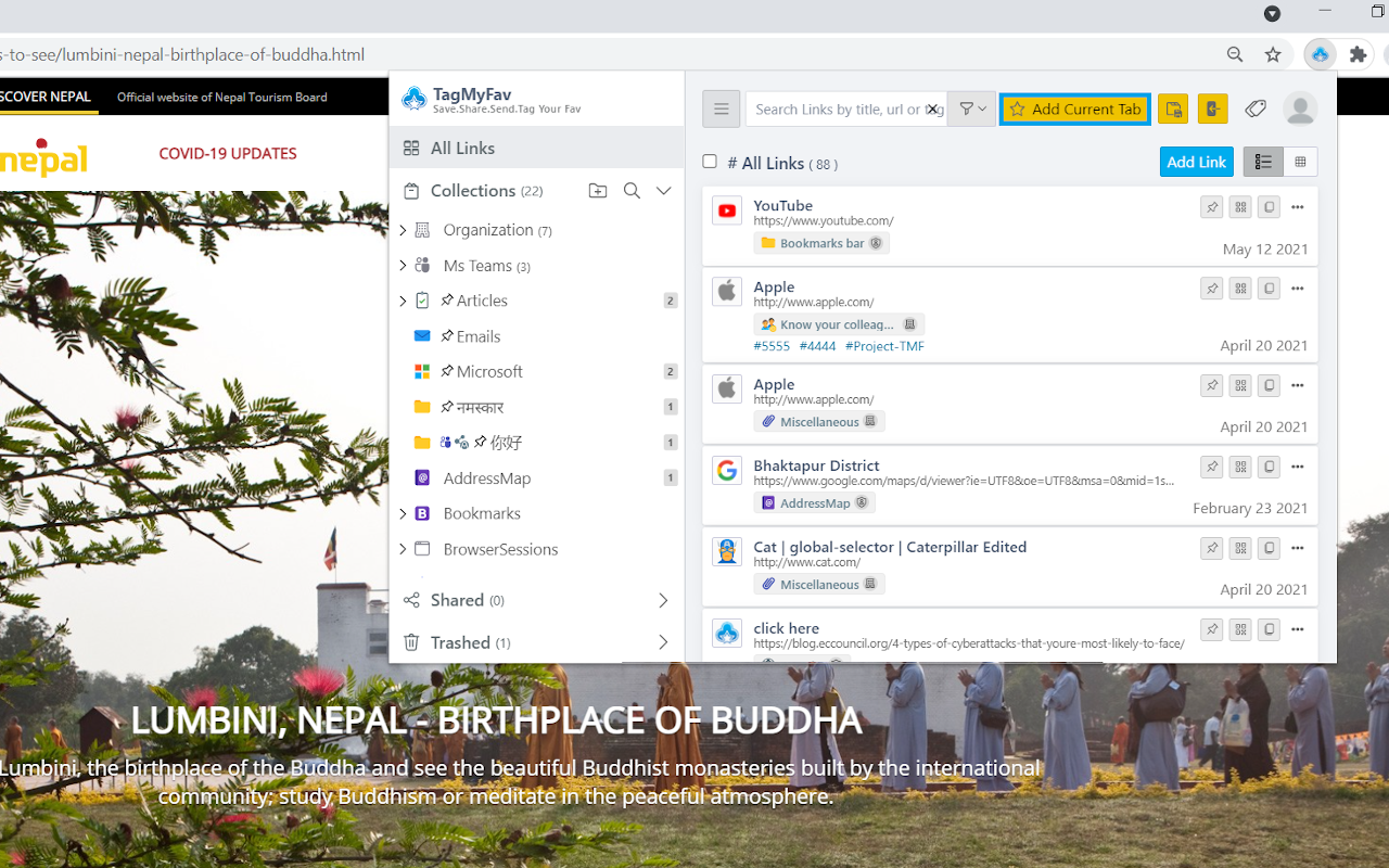 TagMyFav chrome谷歌浏览器插件_扩展第1张截图
