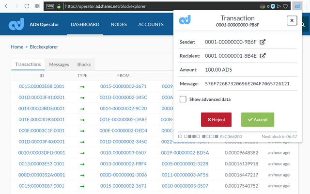ADS Wallet chrome谷歌浏览器插件_扩展第2张截图