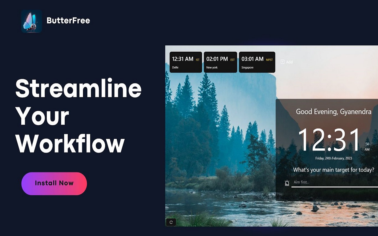 Butterfree Dash - Smart New Tab chrome谷歌浏览器插件_扩展第2张截图