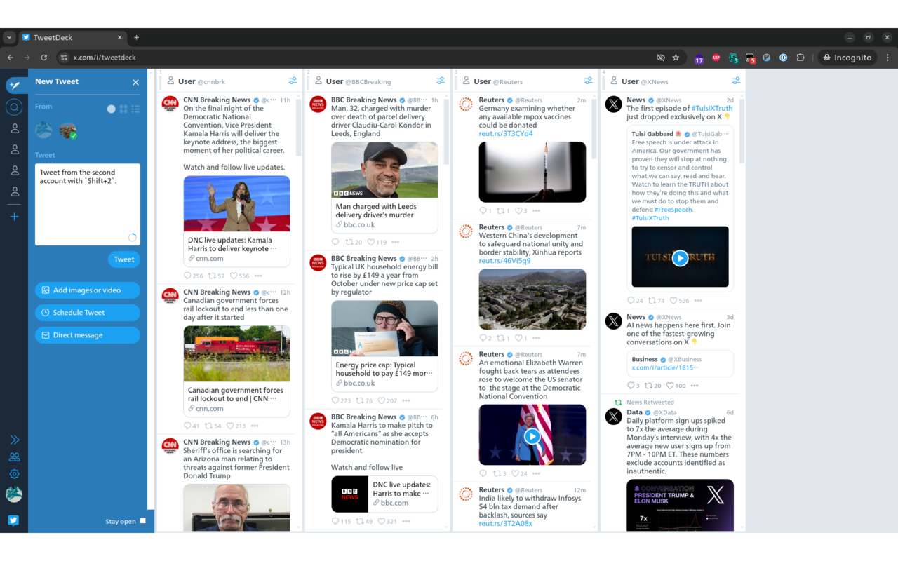 TweetDeck Account Shortcuts chrome谷歌浏览器插件_扩展第1张截图